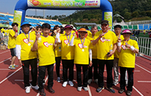 천사마라톤대회 참여 단체사진